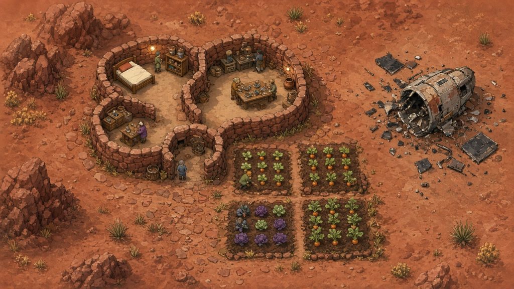 RimWorld, колония поселенцев на далёкой планете