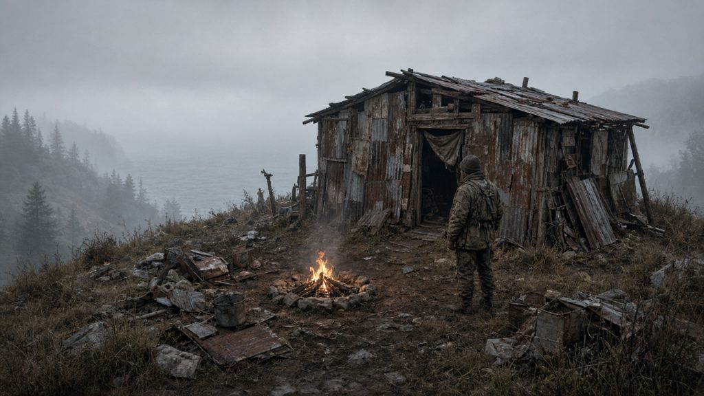 Rust, самодельная база выжившего на холме