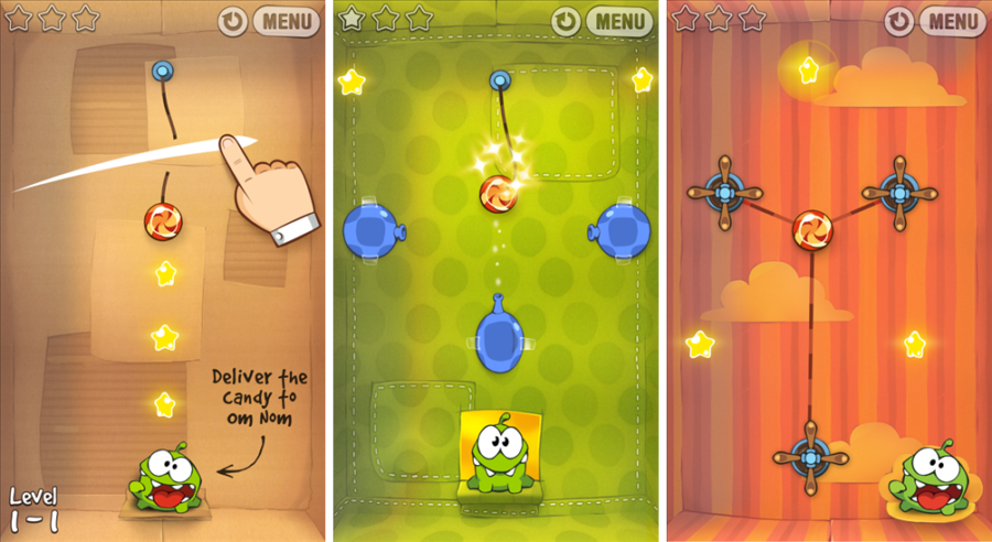 Cut the Rope - одна из лучших русских игр на Android