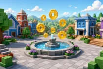 Робуксы в Roblox обложка площади с золотыми монетами