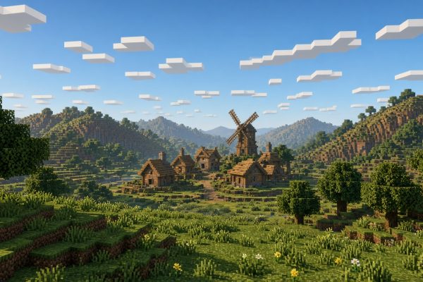 Деревня в долине Minecraft, обложка статьи про сиды